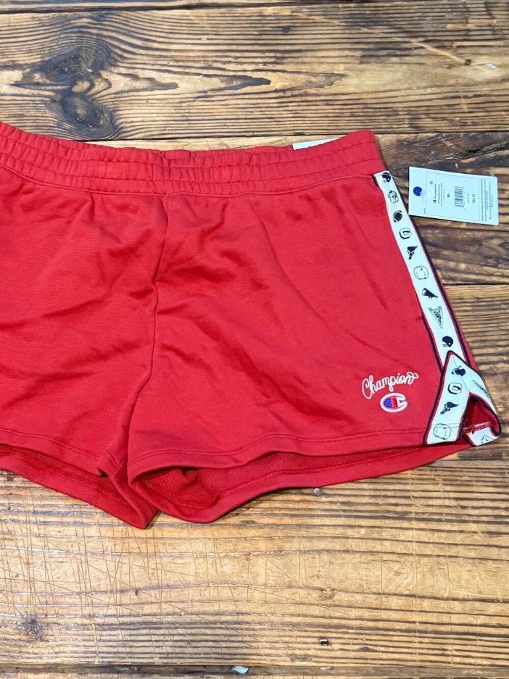 NWT Champion French Terry Pull On Shorts Red Women Size XXL NEW Limited Edition